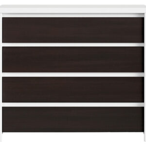 Kummut Kaspian 4-sahtliga wenge/valge
