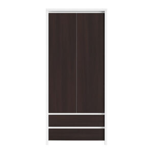 Riidekapp Kaspian 2-uksega wenge/valge