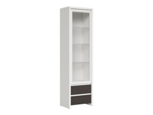 Kõrge vitriinkapp Kaspian wenge/valge - Image 3