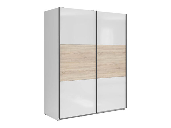 Riidekapp Tetrix valge/sonoma tamm 153 cm
