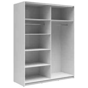 Riidekapp Tetrix 1-peegeluksega valge 153 cm - Image 2