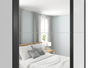 Riidekapp Tetrix 1-peegeluksega valge 153 cm - Image 4
