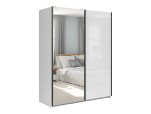 Riidekapp Tetrix 1-peegeluksega valge 153 cm - Image 5