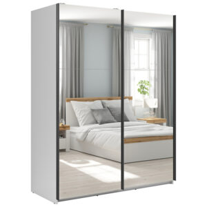 Riidekapp Tetrix 2-peegeluksega valge 153 cm - Image 5