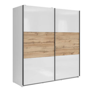 Riidekapp Tetrix valge/wotan tamm 183 cm