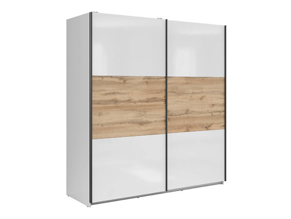 Riidekapp Tetrix valge/wotan tamm 183 cm