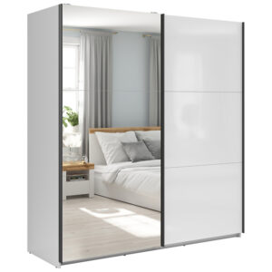 Riidekapp Tetrix 1-peegeluksega valge 183 cm - Image 5