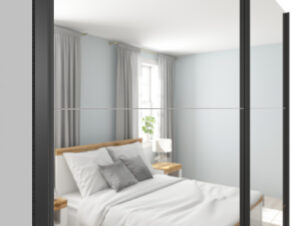 Riidekapp Tetrix 2-peegeluksega valge 183 cm - Image 4