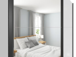 Riidekapp Tetrix 1-peegeluksega valge 183 cm - Image 4