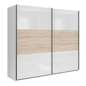 Riidekapp Tetrix valge/sonoma tamm 220 cm