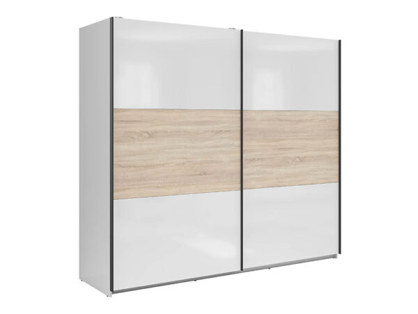 Riidekapp Tetrix valge/sonoma tamm 220 cm
