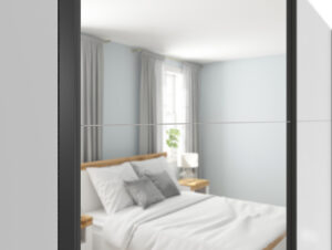 Riidekapp Tetrix 1-peegeluksega valge 220 cm - Image 5