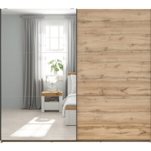 Riidekapp Tetrix 1-peegeluksega wotan tamm 220 cm