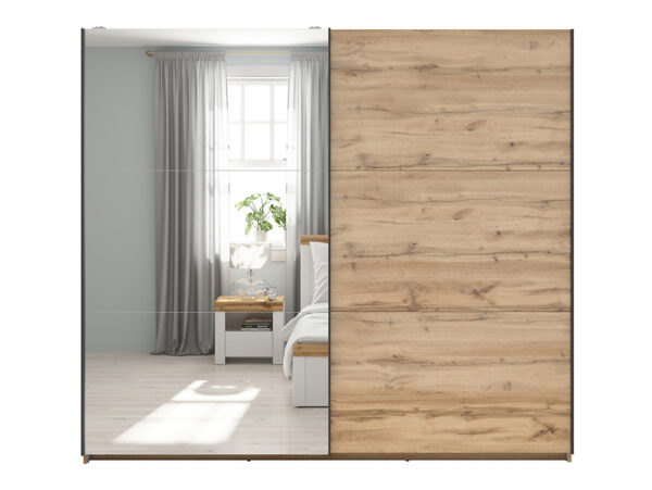 Riidekapp Tetrix 1-peegeluksega wotan tamm 220 cm