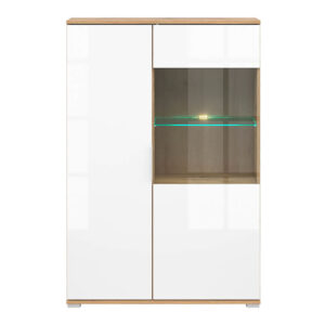 Vitriinkapp Zele tamm/valge 90 cm