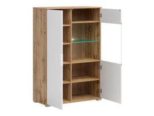 Vitriinkapp Zele tamm/valge 90 cm - Image 2