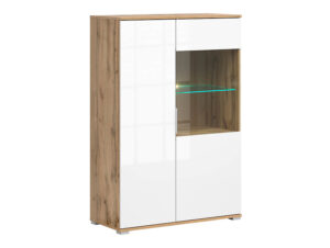 Vitriinkapp Zele tamm/valge 90 cm - Image 5